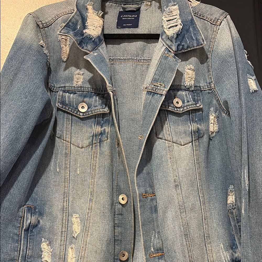 Cavani Distressed Denim Jacket - Picture 1 of 1